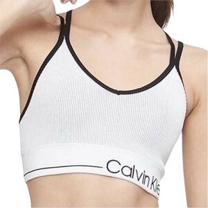 Calvin Klein Grey and Black Performance Sports Bra